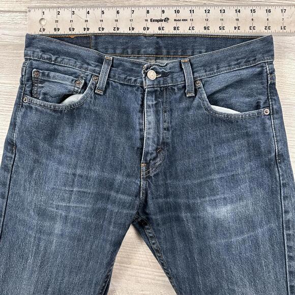 Levis 527 Jeans Mens 32x30 Dark Wash Whiskered Relaxed Bootcut Red Tab Modern - Picture 2 of 8